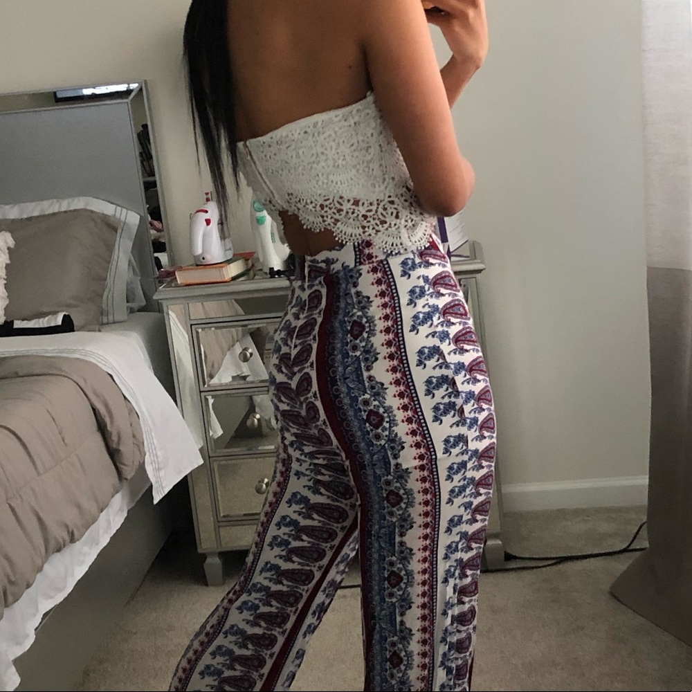 White/Multi Jumpsuit - Picture 2 of 2